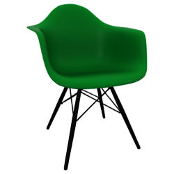 Vitra Eames DAW 43cm Armchair Classic Green / Black Maple